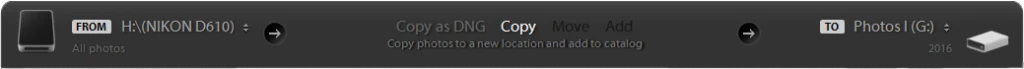 Import in Lightroom