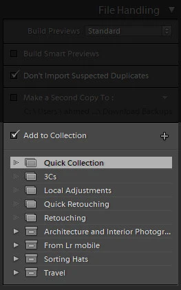 file handling in lightroom