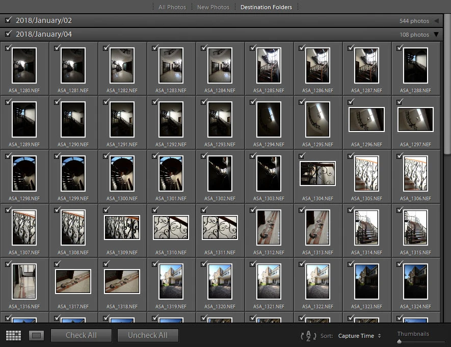 Import in Lightroom
