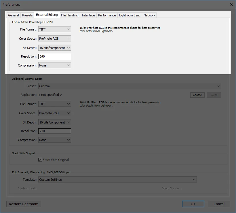change color space in lightroom