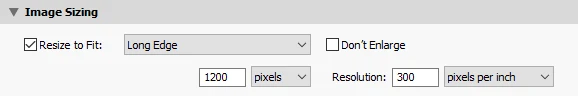 Export in Lightroom