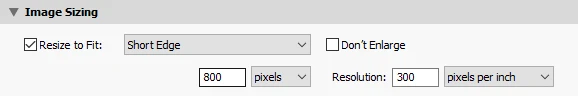 Export in Lightroom