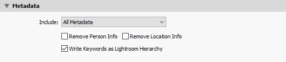 Export in Lightroom