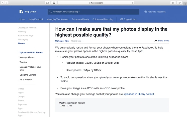 optimize images for facebook