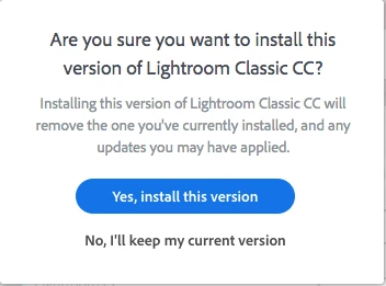 update Lightroom