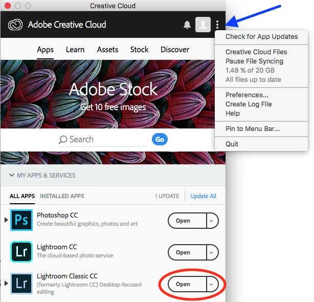 update Lightroom