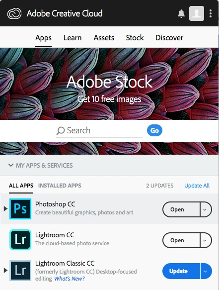 update Lightroom