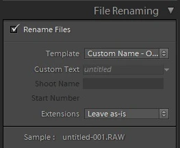 filename templates in Lightroom