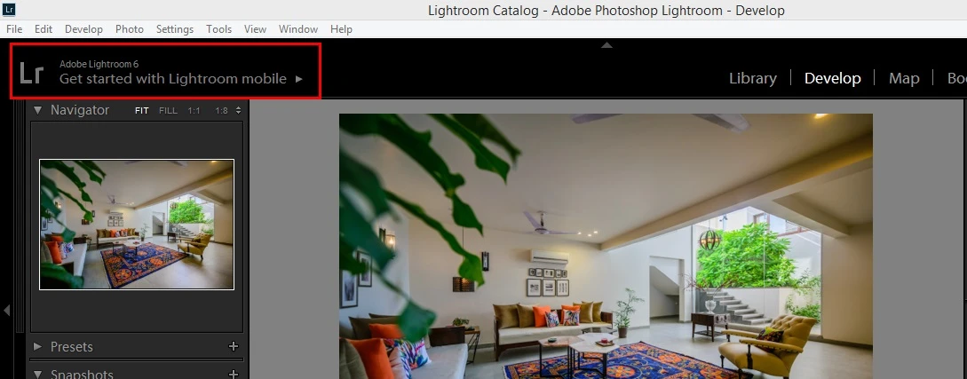 Identity Plate in Lightroom