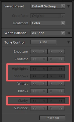 filename templates in Lightroom