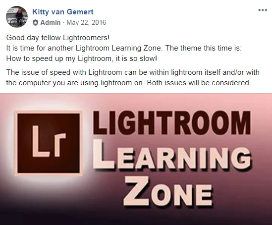 Lightoom related Facebook groups